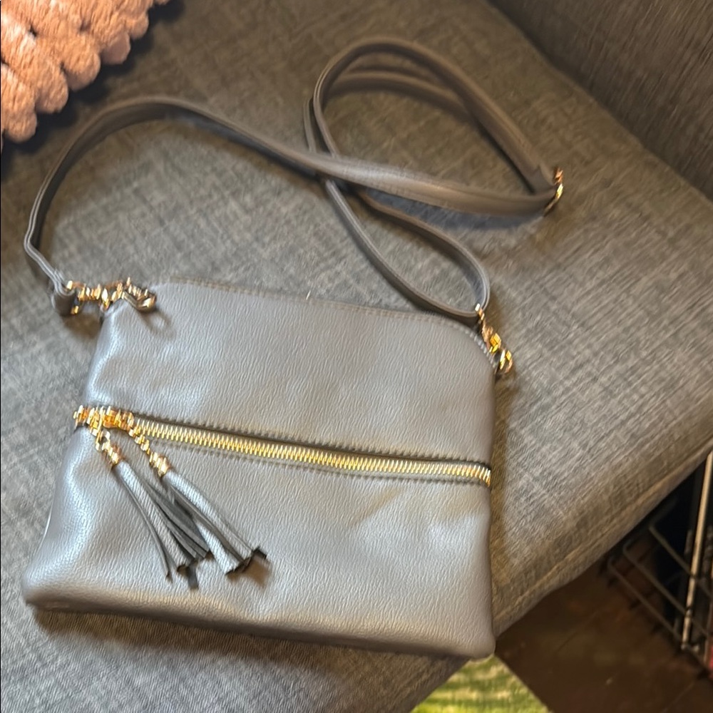 Gray Crossbody Bag